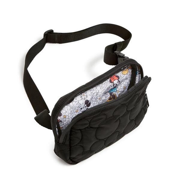 Vera Bradley Handbags - New Vera Bradley Disney Mini Belt Bag Black Featherweight Quilted Mickey Ears